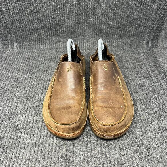 Olukai‎ Moloa Brown Slip On Boat Shoes Loafer Leather Mens Size 8.5 main image 6